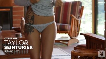 Taylor Seinturier's Horny Tattooed Babe Undressing